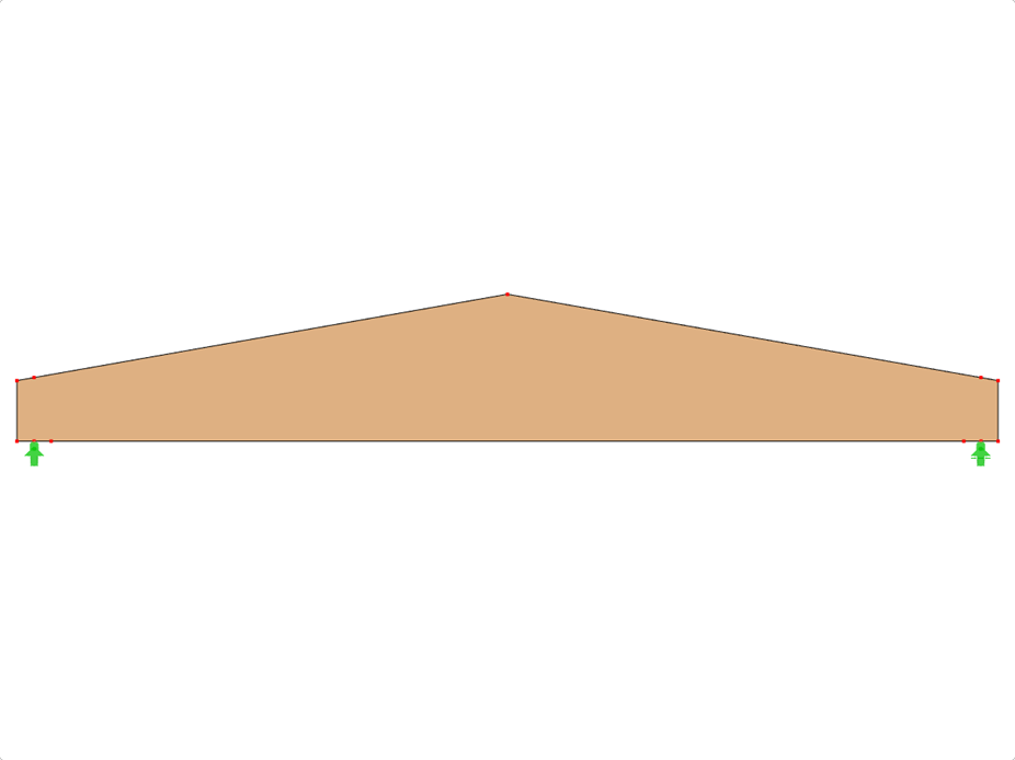 Model ID 622 | GLB0301 | Glued-Laminated Beam | Double-Tapered | Symmetric