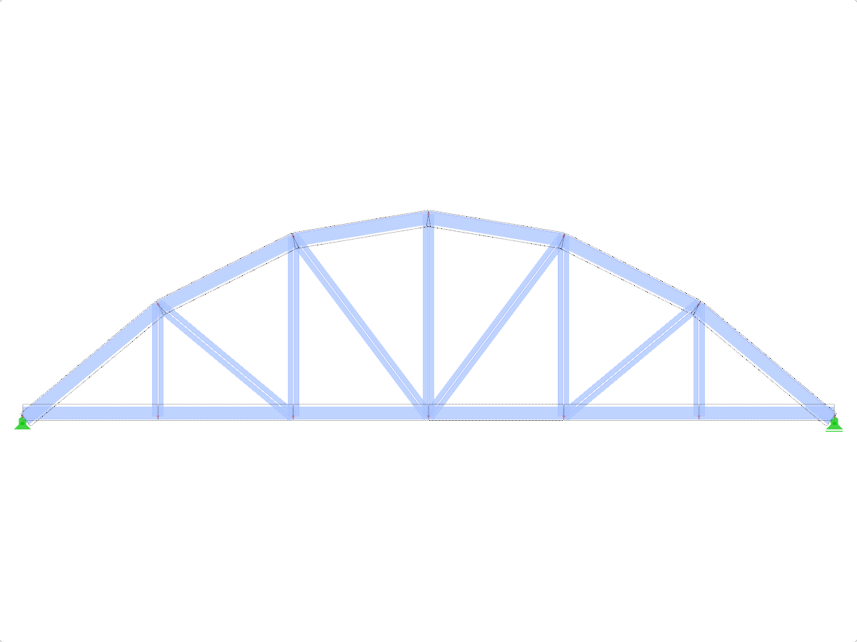 Model ID 1611 | FT700p-plg-a | Bowstring Truss