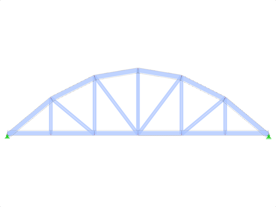 Model ID 1611 | FT700p-plg-a | Bowstring Truss