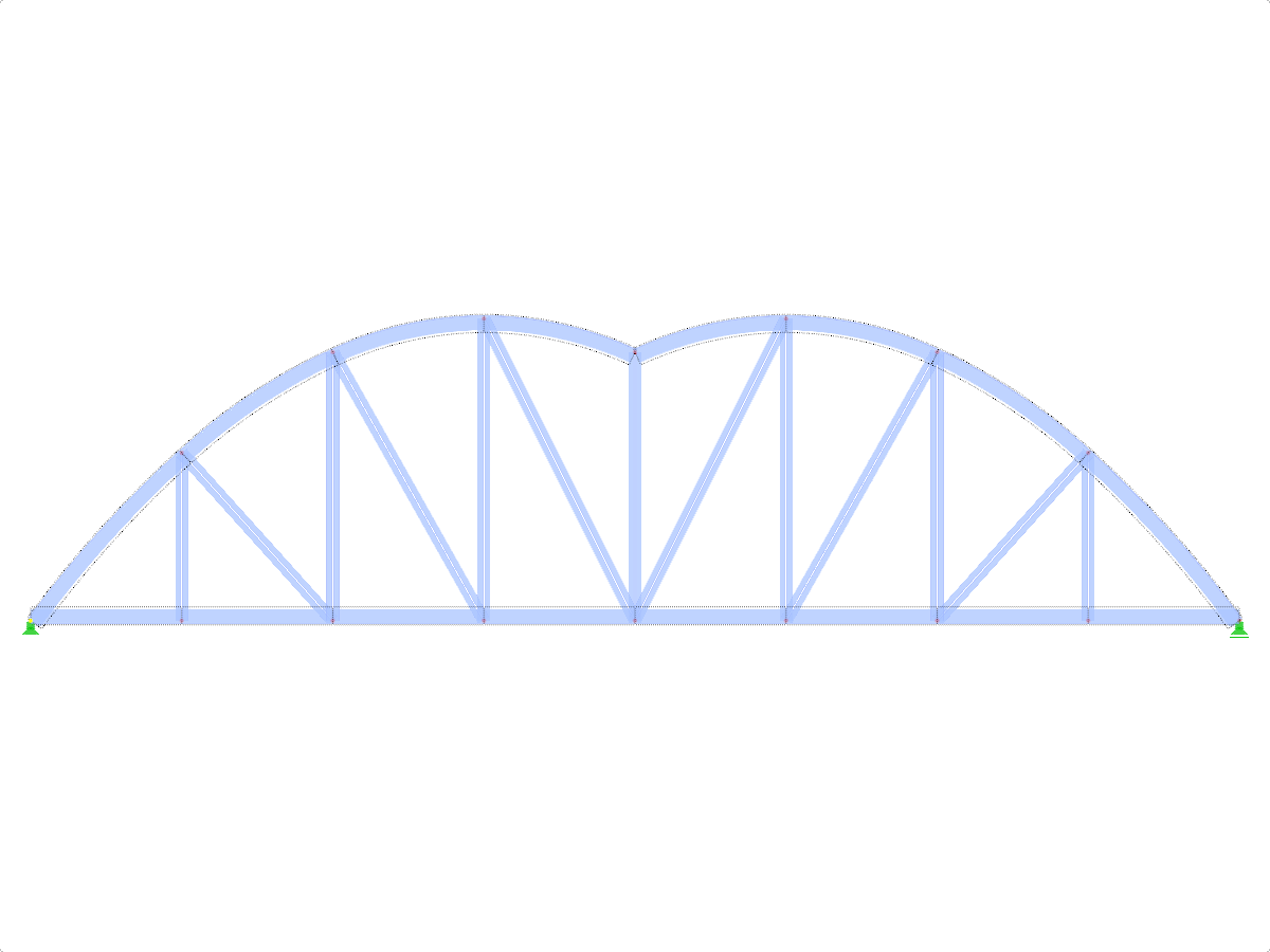 Model ID 1951 | FT751p-crv-a | Bowstring Truss