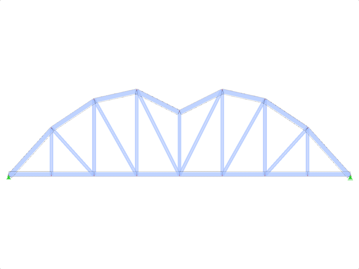 Model ID 1962 | FT751p-plg-b | Bowstring Truss