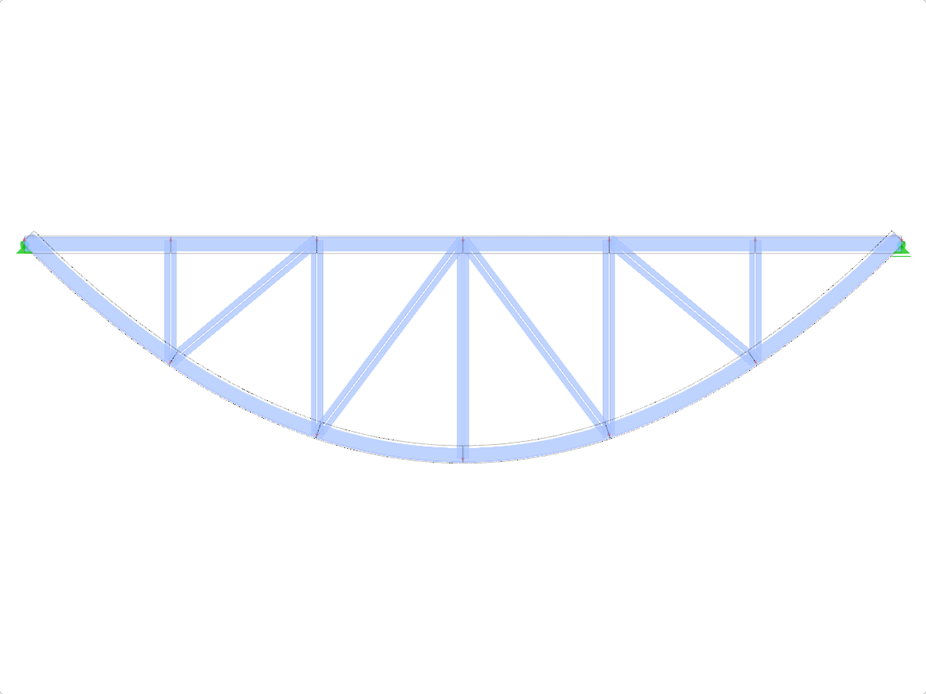 Model ID 1965 | FT702p-crv-a | Bowstring Truss