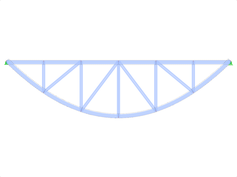 Model ID 1965 | FT702p-crv-a | Bowstring Truss