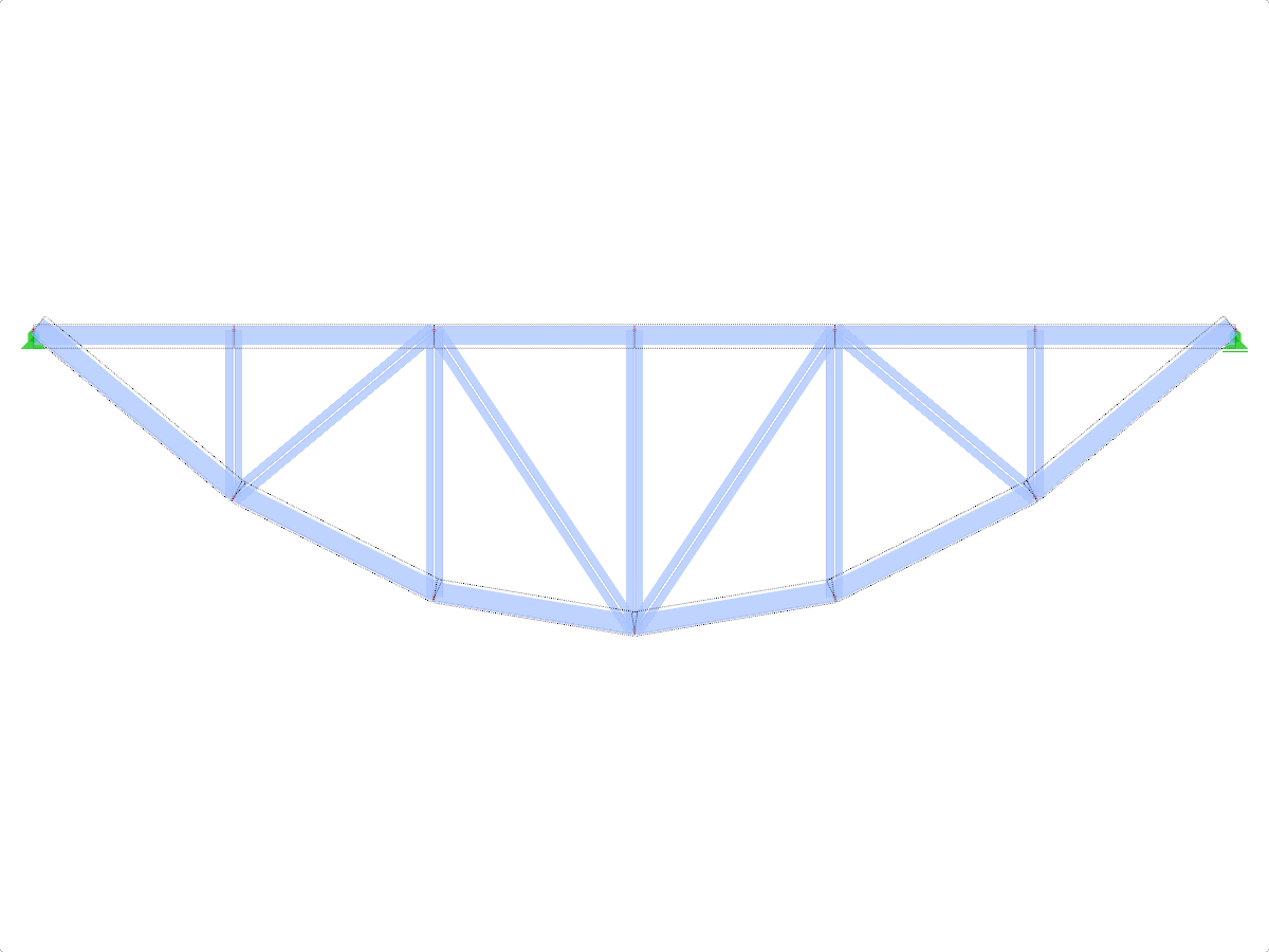 Model ID 1975 | FT703p-plg-a | Bowstring Truss