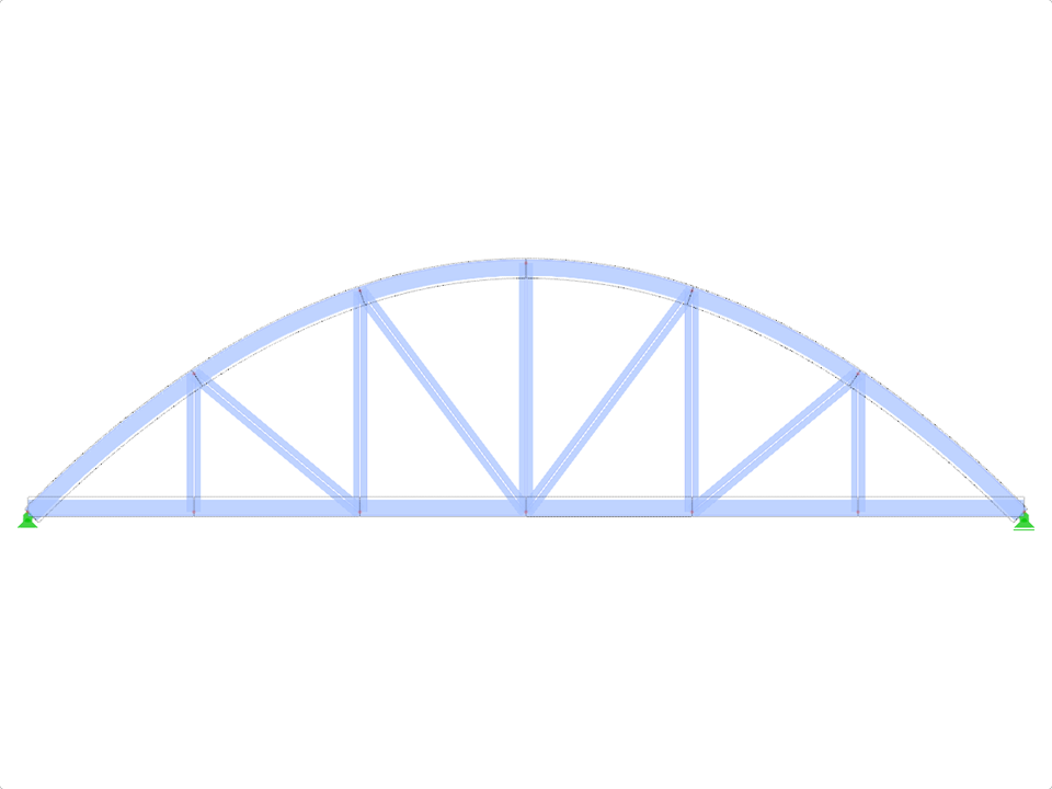 Model ID 2045 | FT700p-crv-a | Bowstring Truss