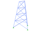 Model ID 2314 | TST002-b | Lattice Tower | Triangular Plan | Diagonals Downward & Horizontals
