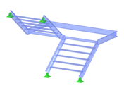 Model ID 3080 | STS004-b | Stairs | Two-Flight | Half Turn (U-Shaped, Switchback) | Up-Left