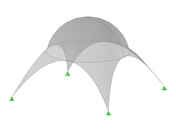 Model ID 3103 | SHD020c-b | Rotational Shells | Dome on Pendetives | Square Plan