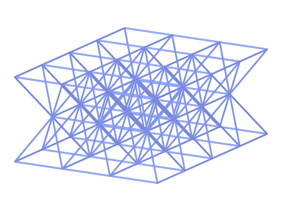 Model ID 3118 | 3TS001 | Due to the pattern of the structure, the number of spans in the X or Y direction should be increased or decreased by "one" step from the previous level.