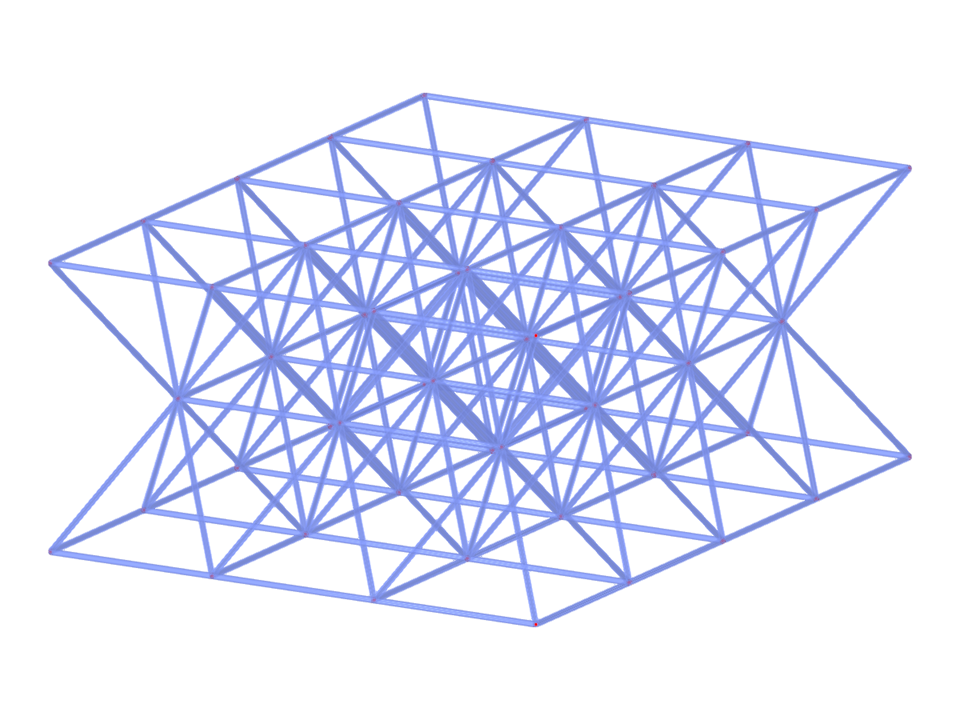 Model ID 3118 | 3TS001 | Due to the pattern of the structure, the number of spans in the X or Y direction should be increased or decreased by "one" step from the previous level.