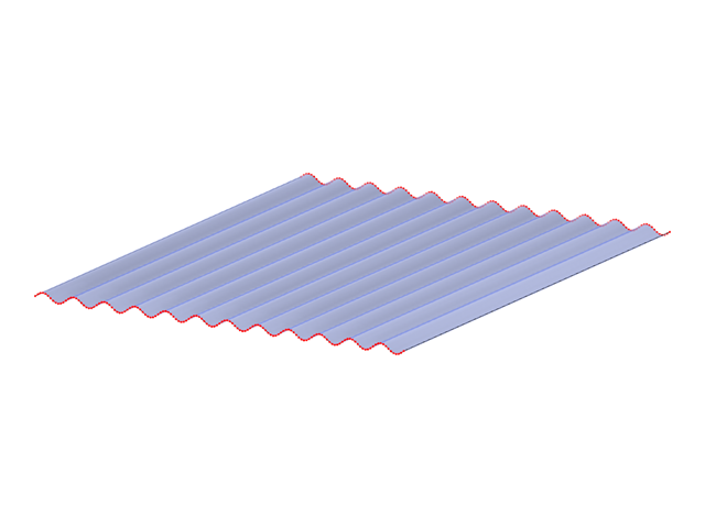 Model ID 3218 | CSH002s | Corrugated Sheet | Curve Made by Spline