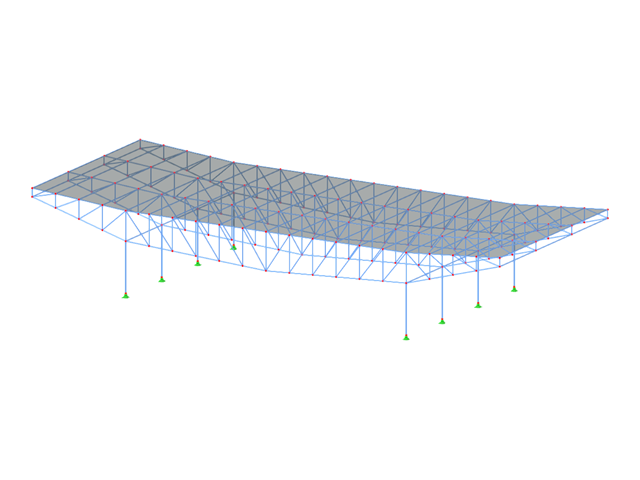 Model ID 3503 | FTS008 | Cantilevered Free-Span Structure | Trusses with Cantilevered Ends