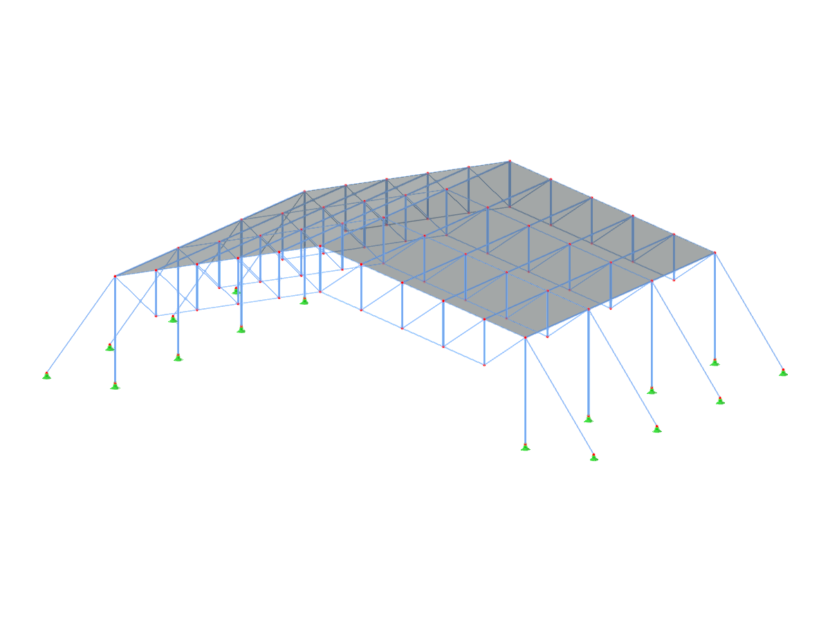 Model ID 3505 | FCT001 | Flat Cable Truss Systems in Parallel Spanning