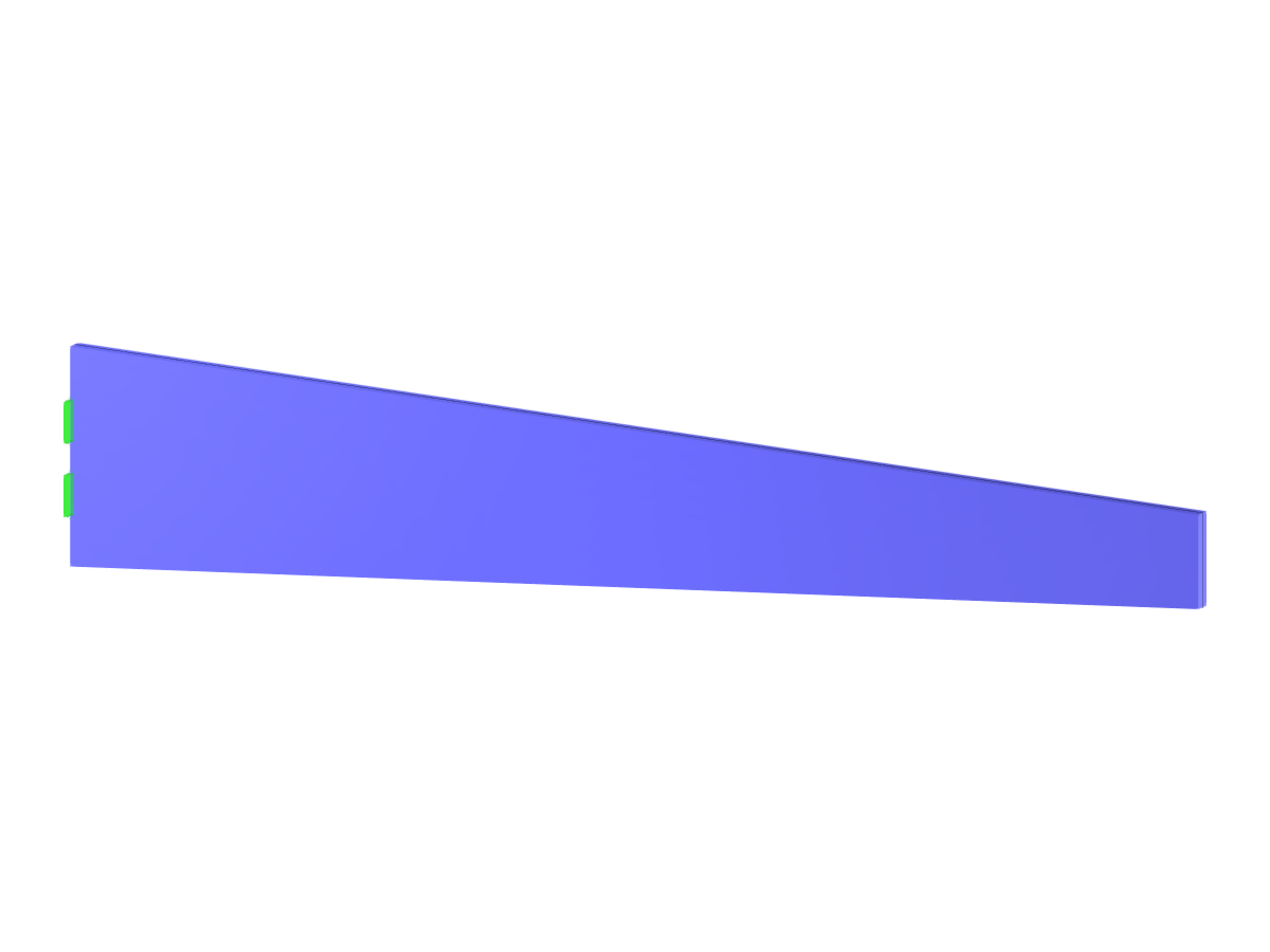 Engineering image showing a cantilever structure created with surfaces and featuring a rectangular profile.