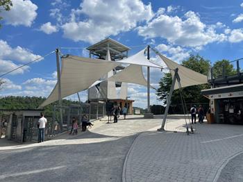 Harzdrenalin Membrane Roof at Rappbode Dam in the Harz Mountains (© Ingenieurbüro Gisela Zündel)