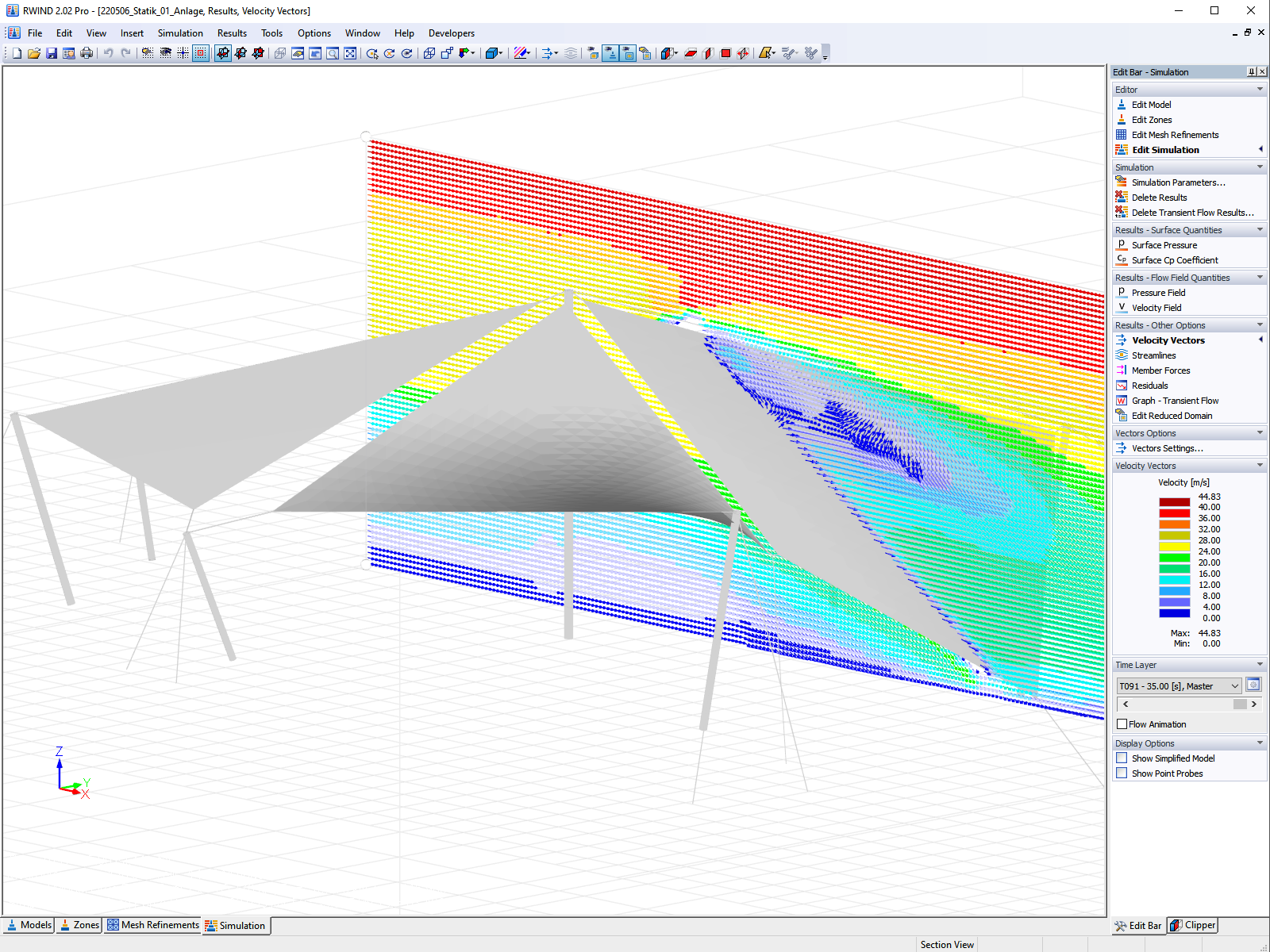 Membrane Roof Model in RWIND 2