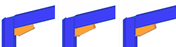 Flanged edges: Inclined (left), Indentation (middle), All (right)