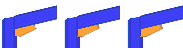 Flanged edges: Inclined (left), Indentation (middle), All (right)