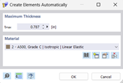 Dialog Box "Create Elements Automatically"