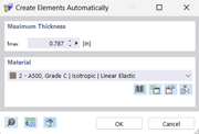 Dialog Box "Create Elements Automatically"