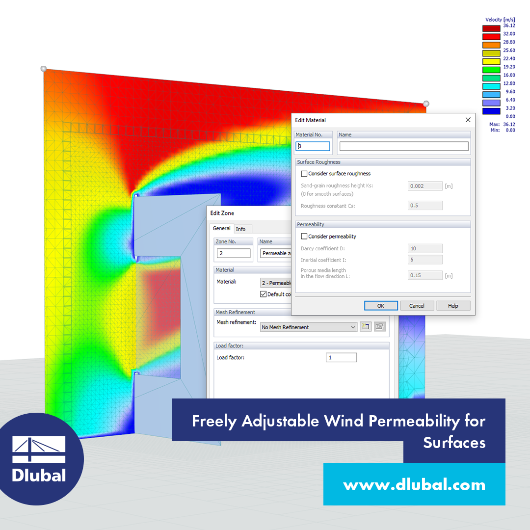 Freely Adjustable Wind Permeability for Surfaces