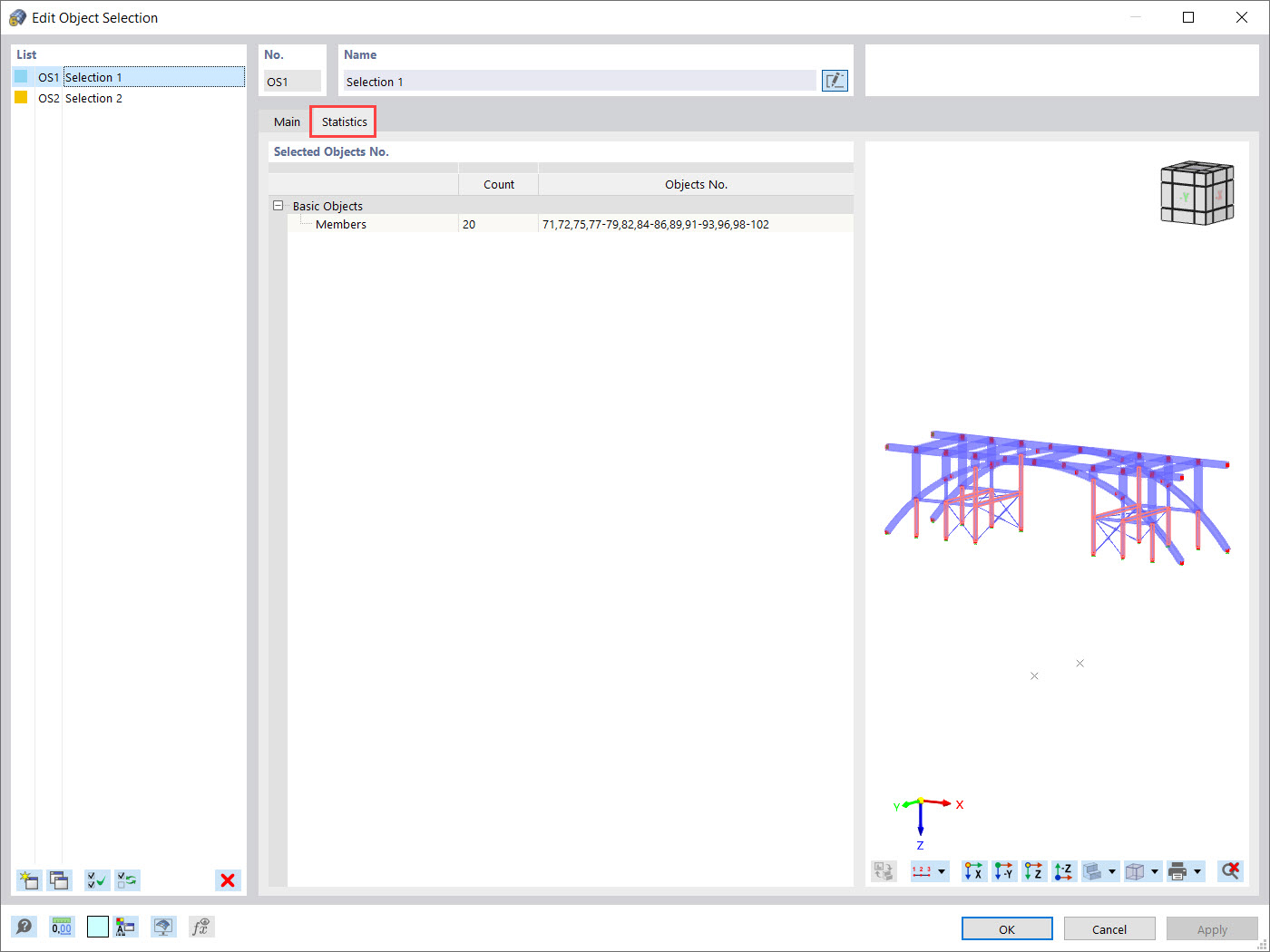 Statistics of Object Selection