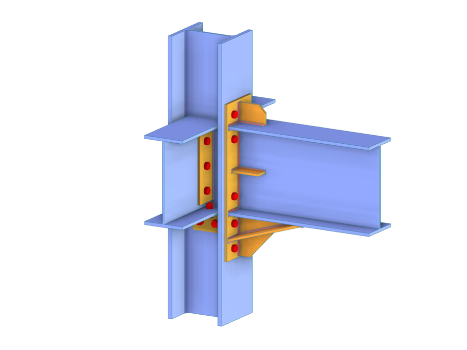 Beam with Stiffener Connected to Column