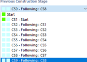 Selecting Previous Construction Stage