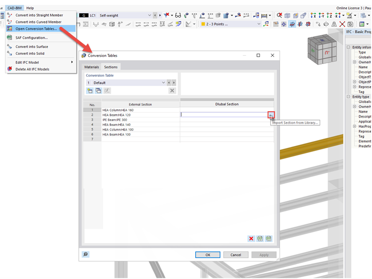 FAQ 005348 | IFC Cross-Sections from Imported IFC File Not Converted Correctly