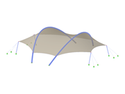 Model 003815 | TMS060 | Membrane Structure with Arched Beams