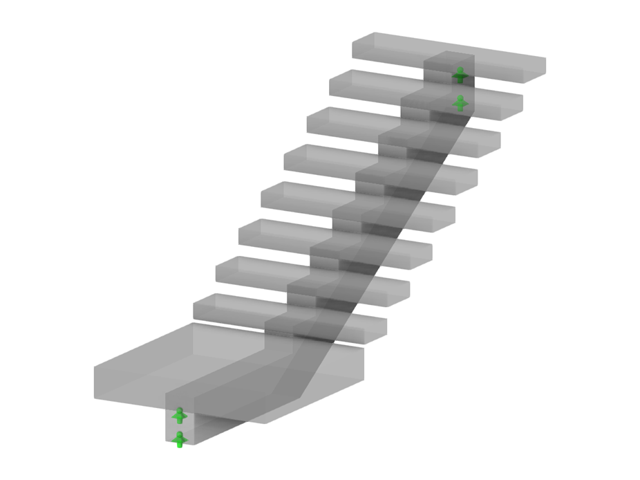 Model 003898 | STC031 | Single-Flight Staircase with Bottom Landing