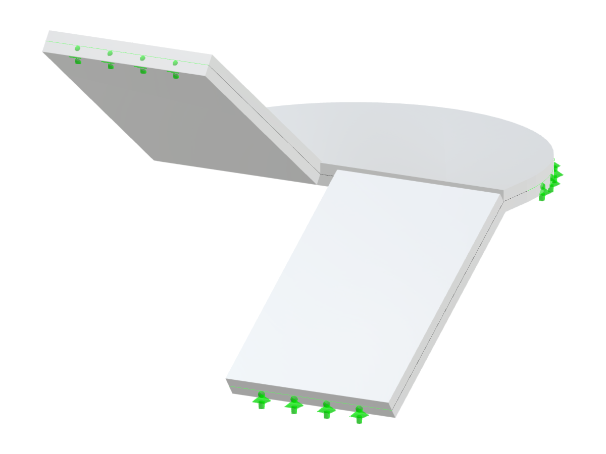 Two-flight concrete staircase with a rounded landing, oriented in a left-hand curve.