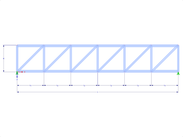 Model 000431 | FT002 | Parallel Chorded Truss with Parameters
