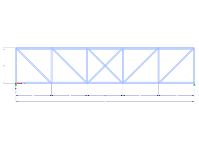 Model 000432 | FT003-b | Parallel Chorded Truss with Parameters
