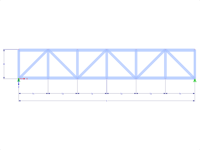 Model 000437 | FT008 | Parallel Chorded Truss with Parameters