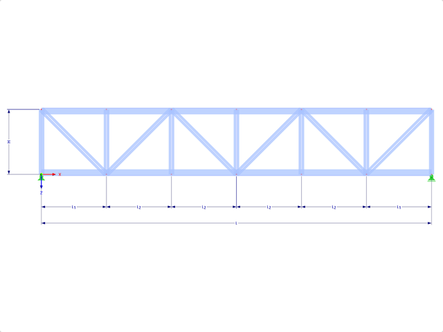 Model 000441 | FT013 | Parallel Chorded Truss with Parameters