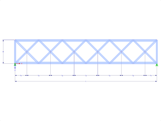 Model 000442 | FT020 | Parallel Chorded Truss with Parameters