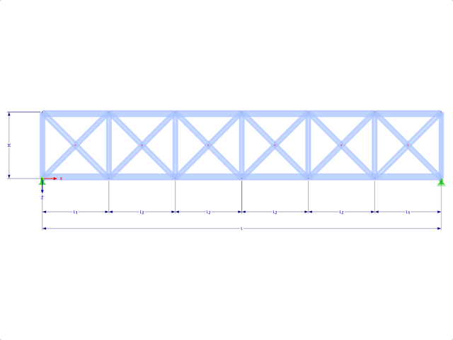 Model 000443 | FT021 | Parallel Chorded Truss with Parameters
