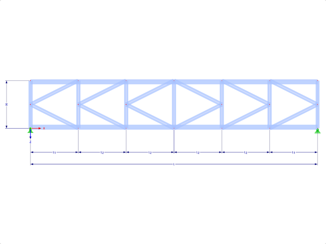 Model 000461 | FT030-a | Parallel Chorded Truss with Parameters