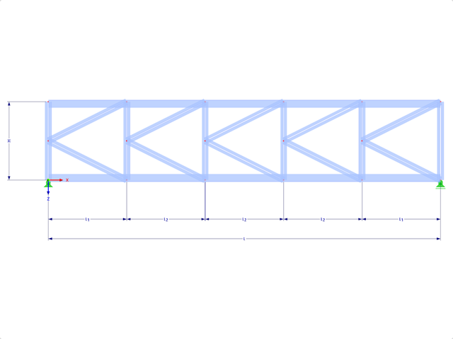 Model 000467 | FT031 | Parallel Chorded Truss with Parameters