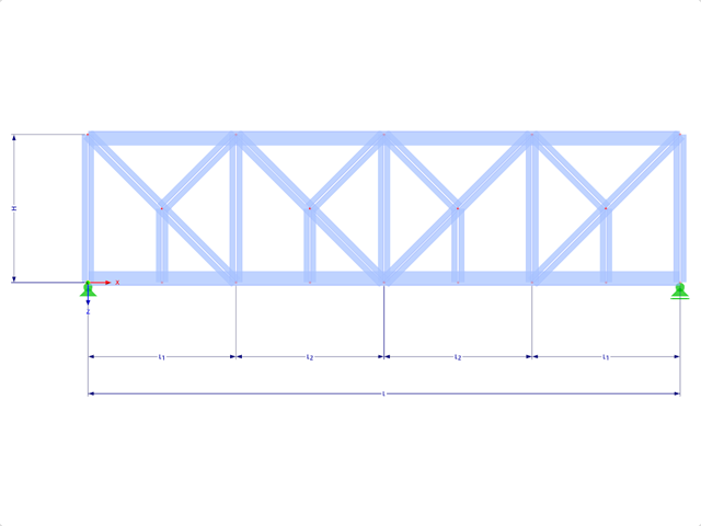 Model 000472 | FT040 | Parallel Chorded Truss with Parameters