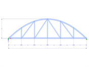 Model 001631 | FT700p-crv-b | Bowstring Truss with Parameters