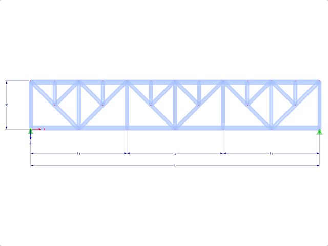 Model 001718 | FT035-a-2 | Parallel Chorded Truss with Parameters