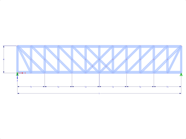 Model 001725 | FT051 | Parallel Chorded Truss with Parameters