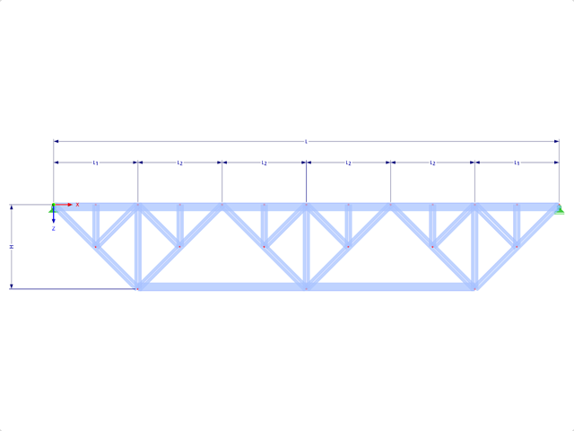 Model 001748 | FT160 | Truncated Truss with Parameters
