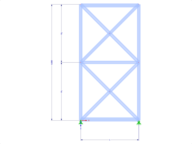 Model 001795 | FTX002 | Parallel Chorded Truss with Parameters