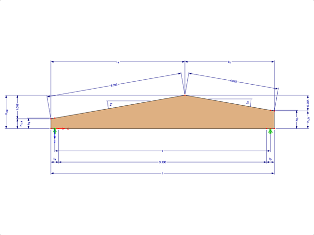 Model 001862 | GLB0305 | Glued-Laminated Beam with Parameters