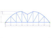 Model 001960 | FT751p-crv-b | Bowstring Truss with Parameters