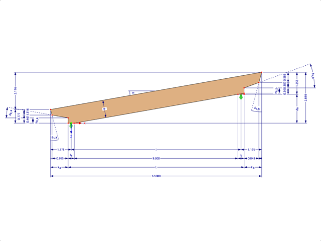 Model 002000 | GLB0104 | Glued-Laminated Beam with Parameters