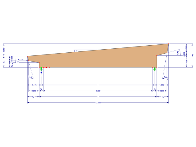 Model 002040 | GLB0204 | Glued Laminated Beam with Parameters